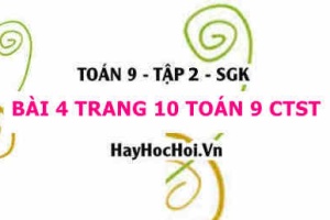 Bài 4 trang 10 Toán 9 tập 2 Chân trời sáng tạo
